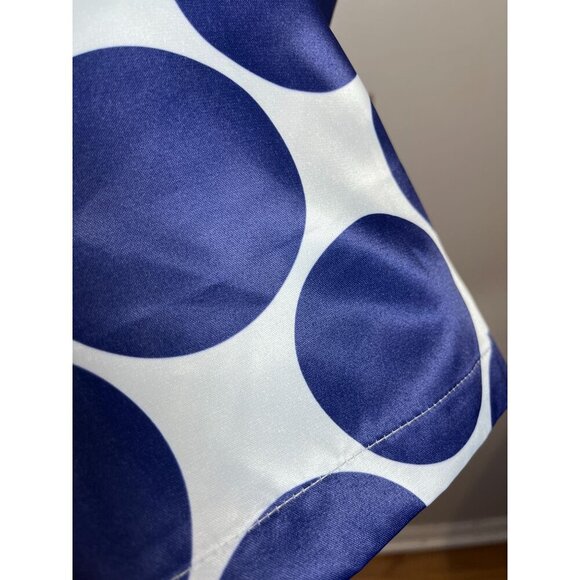 Persun Polka Dot Maxi Skirt 6 Blue Retro Old Money Classic Chic Preppy A Line - Picture 8 of 13